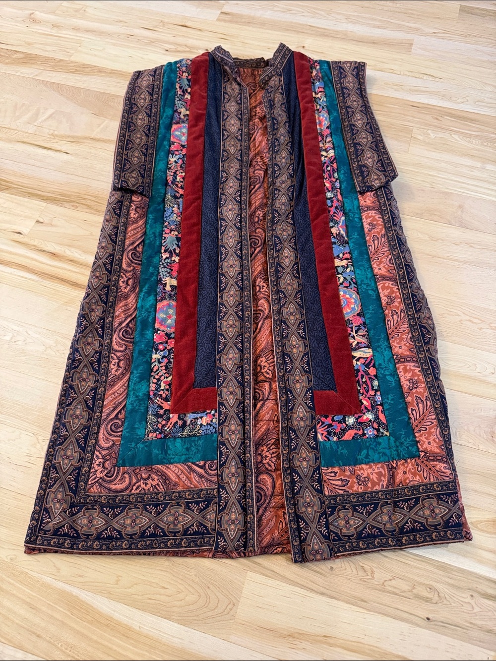 Handmade Quilted Duster Vest-Bohemian-Boho-Layering